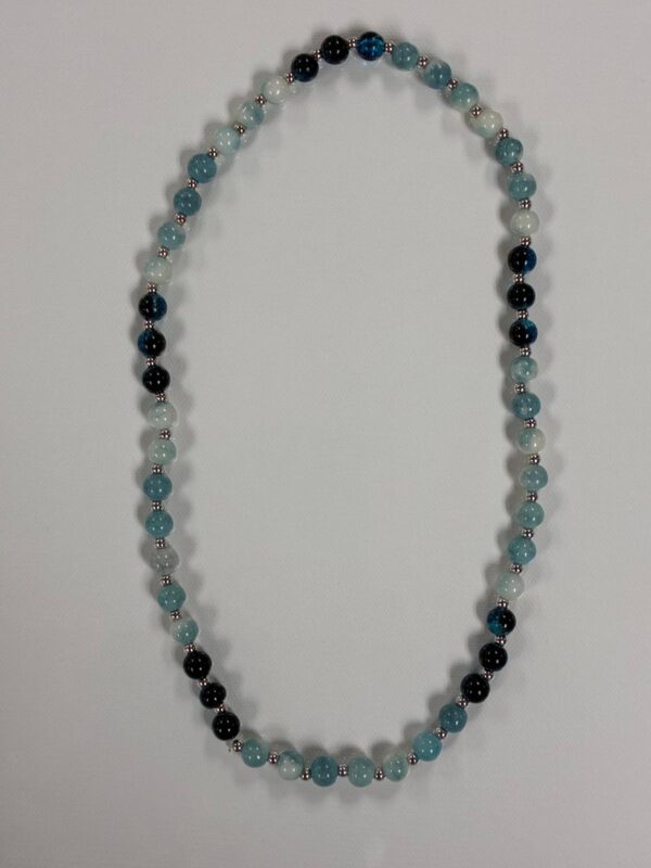 Natural Stone Drop Earrings – Polished Round Gemstone Beads - Image 7