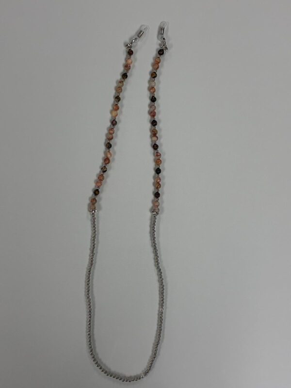 Natural Stone Drop Earrings – Polished Round Gemstone Beads - Image 11