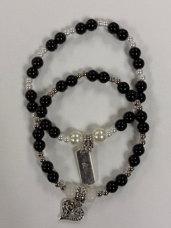 Natural Stone Drop Earrings – Polished Round Gemstone Beads - Image 8